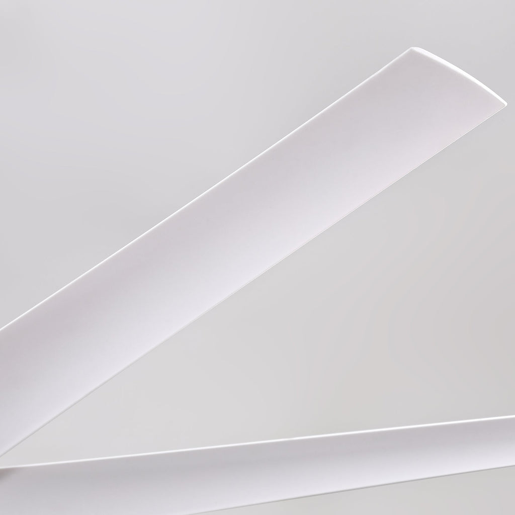 100" Smart Indoor White Industrial Large Downrod 8-Blade Ceiling Fans with Lights and Remote Dimmable