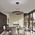 1-Light Dimmable LED Chandelier with Remote Control Industrial Rustic Modern Lighting
