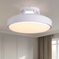 Ventilador de techo moderno de perfil bajo de 18,9" con luz LED de 4500 lm, control remoto y motor de CC silencioso para dormitorio