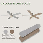 52 in. Smart Indoor Modern Nickel Reversible 5-Blade Low Profile Ceiling Fans with Dimmable Led and Remote Included