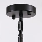 8-Light Dimmable Drum Chandelier with Textured Glass, Modern Lighting for Kitchen Island or Dining Room