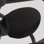 Ventilador de techo moderno de jaula negra para interiores de 25" con luces, rotación reversible y control remoto