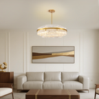 24-Light Dimmable Modern Tiered K9 Crytsal Chandelier