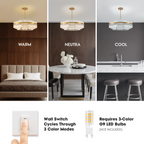24-Light Dimmable Modern Tiered K9 Crytsal Chandelier