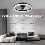 19.7in Smart Ceiling Fan with Lights, Dimmable LED & APP Control