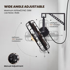 20 in. Black Indoor/Outdoor LED Waterproof Caged Wall Mount Fan with Remote and APP Control