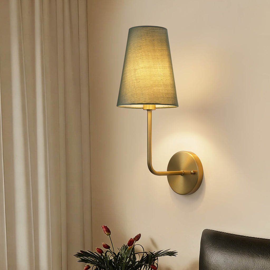 1 - Light Hardwired Dimmable Armed Sconce