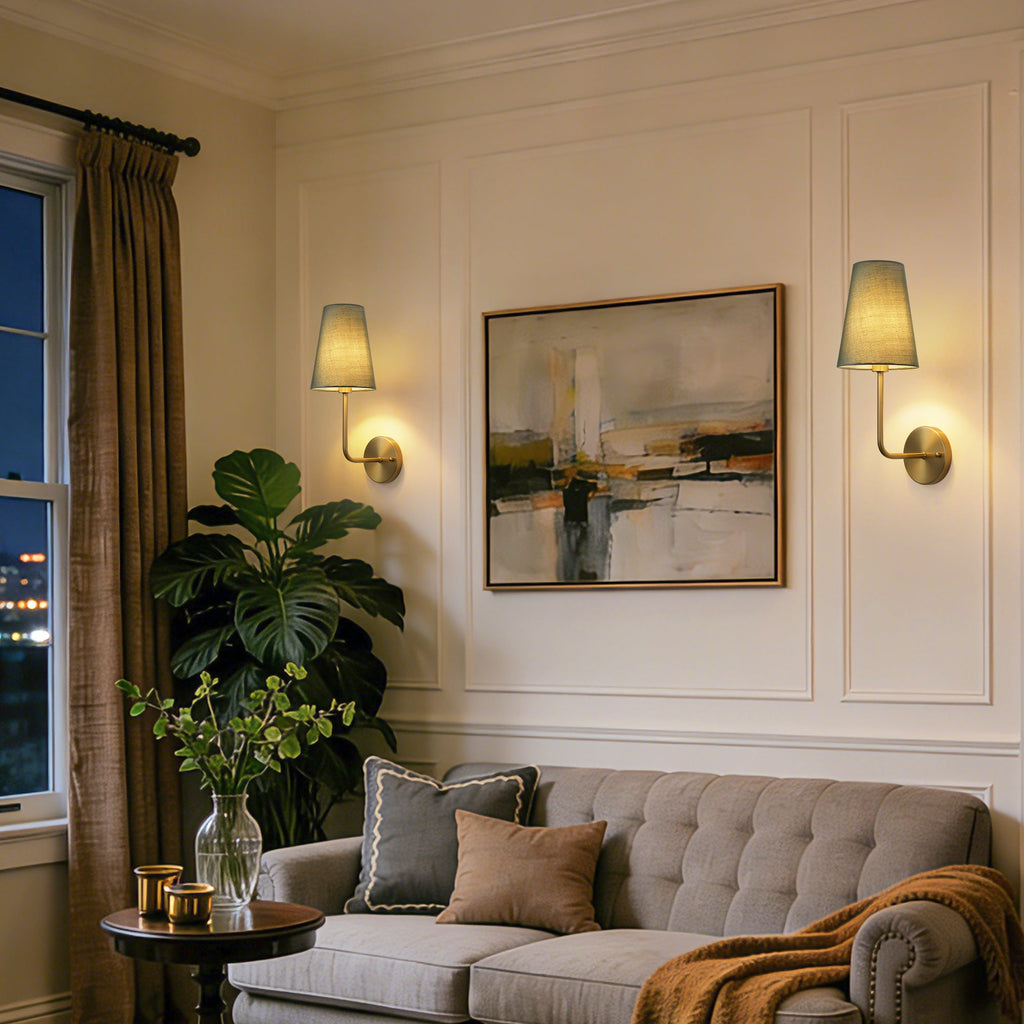 1 - Light Hardwired Dimmable Armed Sconce