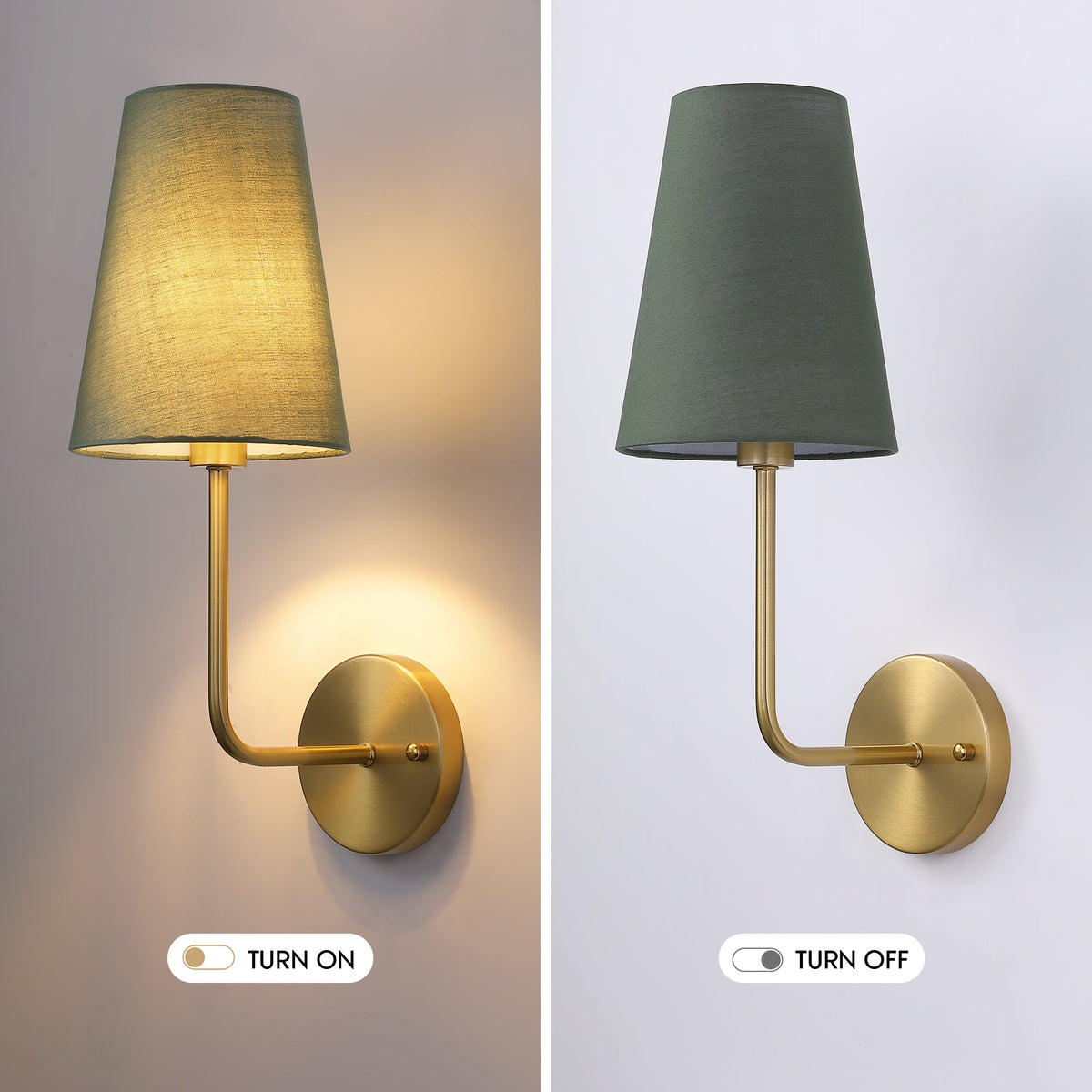 Green Linen Wall Sconce