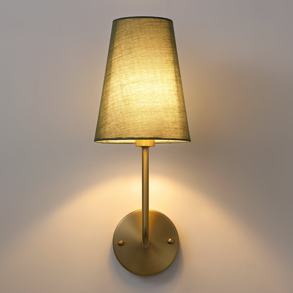 Green Linen Wall Sconce