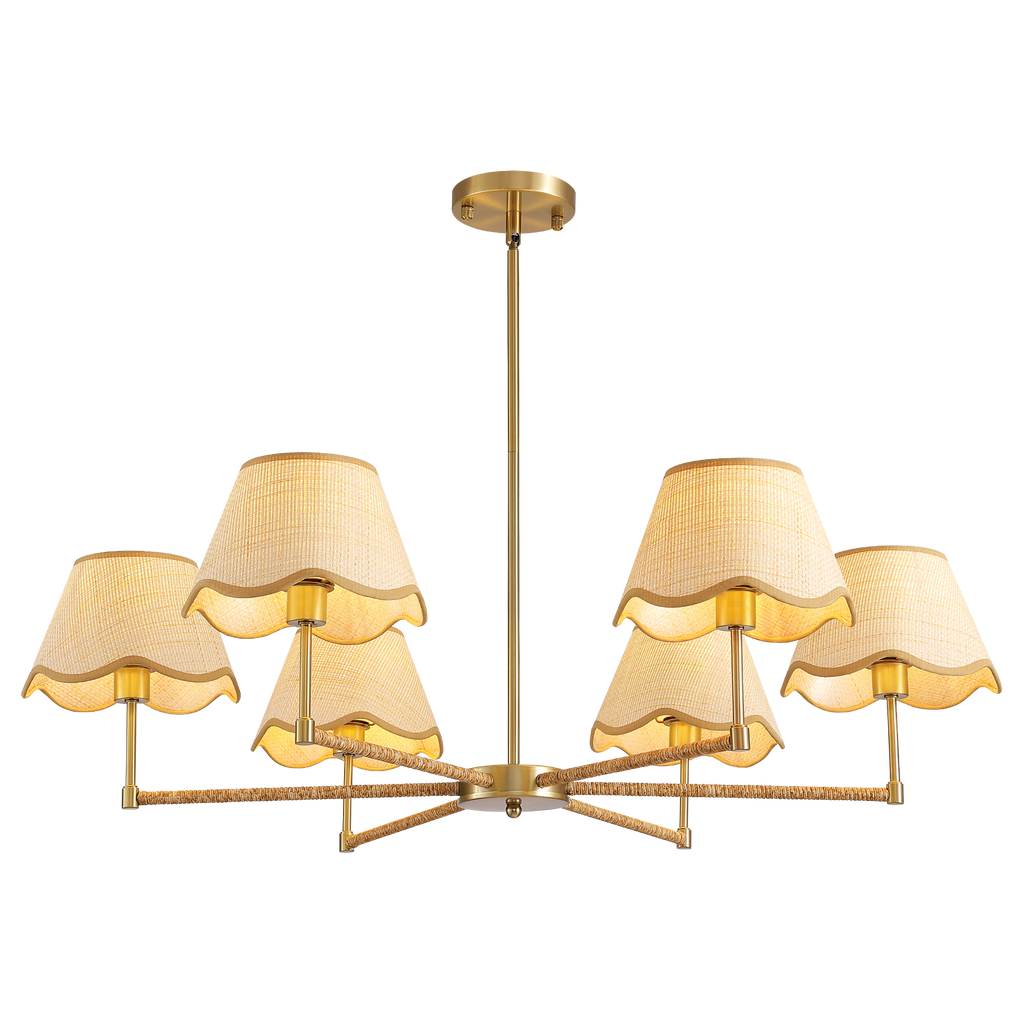 6 - Light Dimmable Classic / Traditional Chandelier