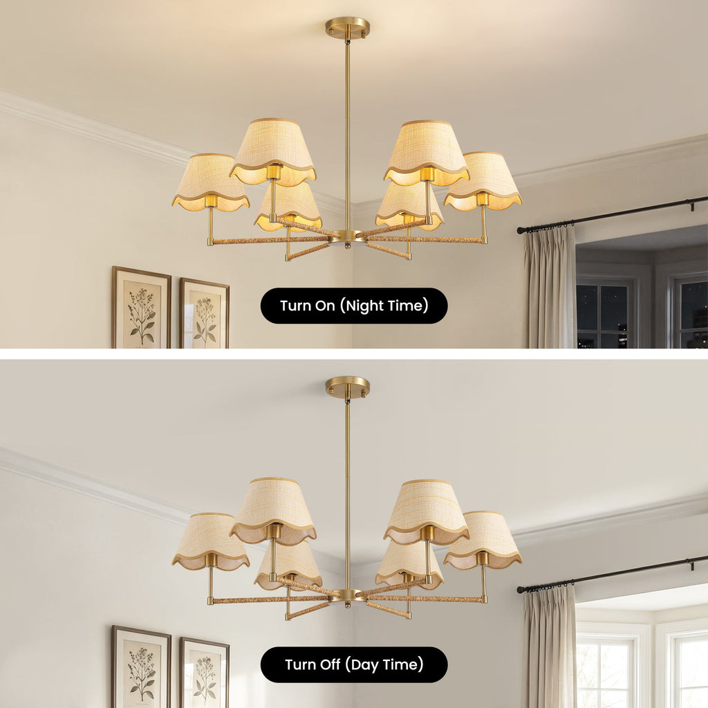6 - Light Dimmable Classic / Traditional Chandelier