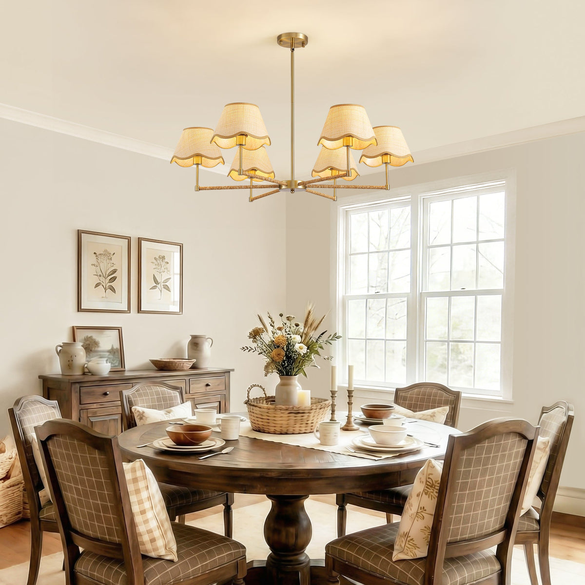 6 - Light Dimmable Classic / Traditional Chandelier