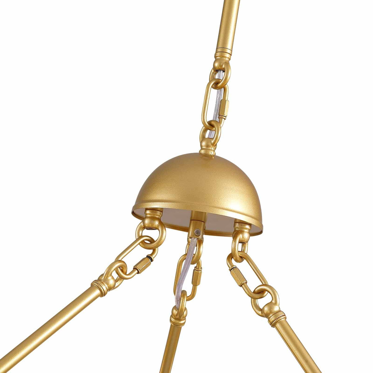 47in 8 Light Golden Round Beige Striped Glass Ball Molecular Pendant Light with Dimmable (Bulb Not Included)