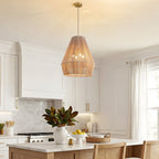 1  Light-Matte Black Hemp Rope Pendant Light