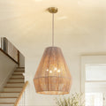 1  Light-Matte Black Hemp Rope Pendant Light
