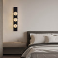 Modern 3-Light Black Unique Dimmable LED Wall Sconce Light with Crystal Bubble Glass Shade