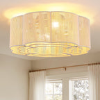 20 in Plum Blossom Gold Woven Ceiling Fan Light with Timer,Forward/Reverse and Remote control (Bulb Not Included)
