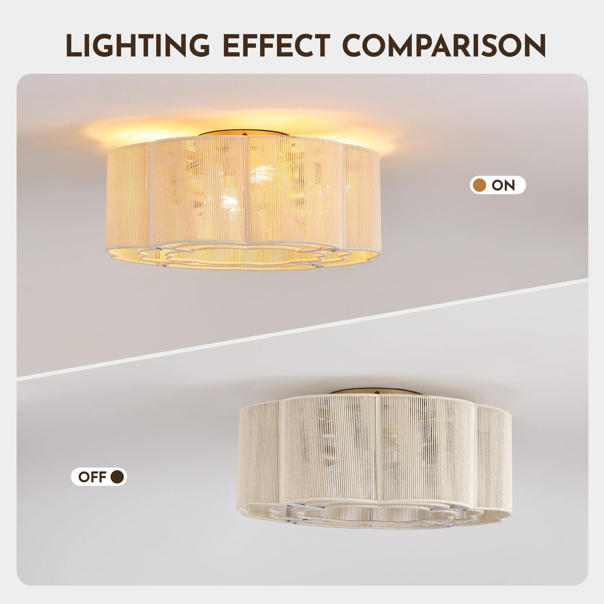 20 in Plum Blossom Gold Woven Ceiling Fan Light with Timer,Forward/Reverse and Remote control (Bulb Not Included)
