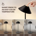 16in White Modern Table Lamps Cordless Smart Integrated Led Dimmable Waterproof Rechargeable Indoor&Outdoor Table Lamp