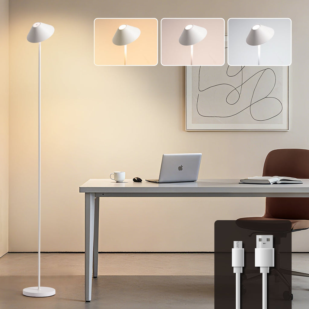 16 in. Modern Black Standard Table Lamps Cordless Integrated Led Dimmable Rechargeable for Indoor and Outdoor (2 Sets)