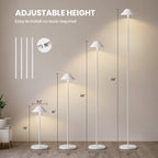 16 in. Modern Black Standard Table Lamps Cordless Integrated Led Dimmable Rechargeable for Indoor and Outdoor (2 Sets)