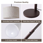 80in Arc Brown Modern 5-Light Tall Standing Tree-Style Floor Lamp with Remote, Adjustable Arched Arm, 3-Color Temperature