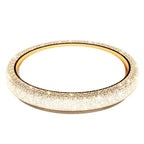 Modern Crystal-Textured Round LED Ceiling Light - Flush Mount, Dimmable, for Bedroom & Living Room