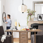 Vintage Opal Glass Pendant Light – Modern Farmhouse & Mid-Century Kitchen Hanging Light