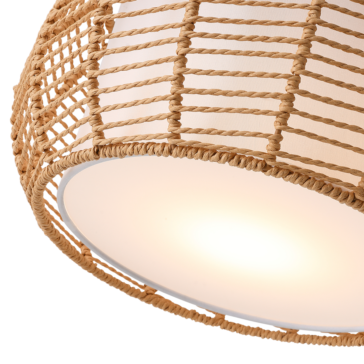 Handwoen Rattan Shade Floor Lamp