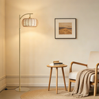 Handwoen Rattan Shade Floor Lamp