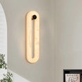 Natural Alabaster Oval LED Wall Sconce Minimalist Modern Wall Lamp