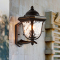 Oil-Rubbed Bronze Outdoor Wall Sconce with Hammered Glass - Classic Coach Light for Traditional Homes