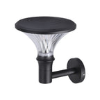 Funnel-Shaped Ribbed Glass Outdoor Wall Light for Contemporary Homes
