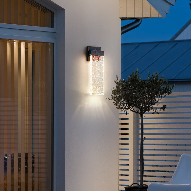 Contemporary Bubble Glass Outdoor Wall Light for Modern Homes