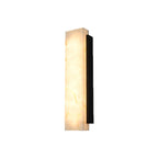 Black Framed Onyx Stone Wall Light - Minimalist Marble LED Sconce for Modern & Contemporary Homes
