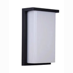 Black Frame Minimalist Outdoor Wall Light - Sleek LED Sconce with Diffused Glow for Contemporary Homes